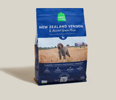 Open Farm Ancient Grains Dry Dog Food - New Zealand Venison - 22lb Bag