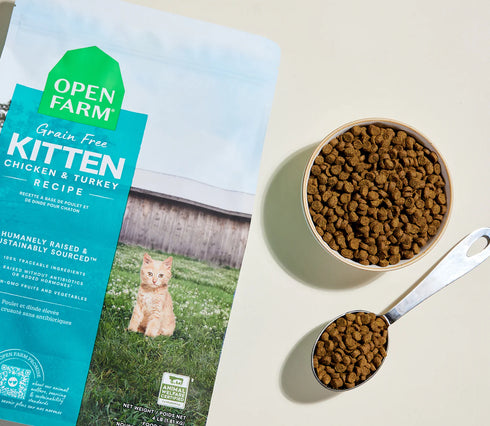 Open Farm Grain-Free Dry Cat Food - Kitten Formula - Chicken & Turkey - 4lb Bag