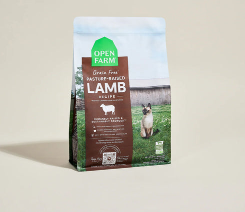 Open Farm Grain-Free Dry Cat Food - Pasture Raised Lamb - 4lb Bag