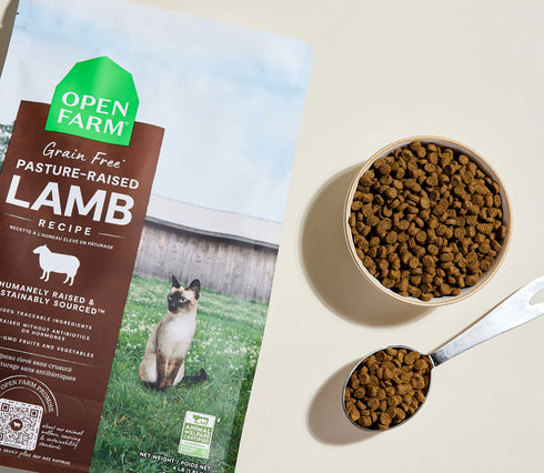 Open Farm Grain-Free Dry Cat Food - Pasture Raised Lamb - 4lb Bag