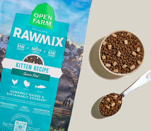 Open Farm Rawmix Grain-Free Dry Cat Food - Kitten Formula - 2.2lb Bag