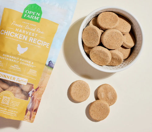 Open Farm Freeze Dried Raw Patties Dog Food - Chicken - 10.5oz Pouch