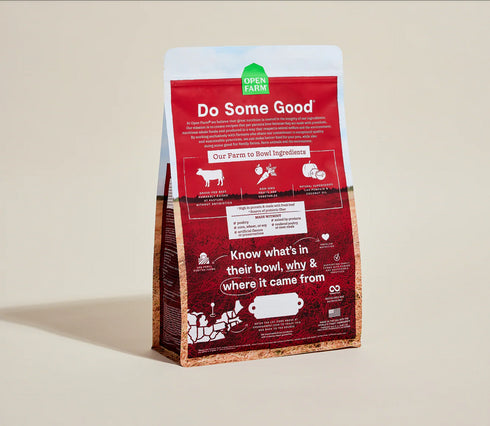 Open Farm Grain Free Dry Dog Food - Grass-Fed Beef - 22lb Bag