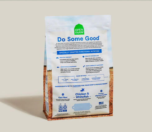 Open Farm Healthy Weight Dry Dog Food - Chicken & Whitefish - 22lb Bag