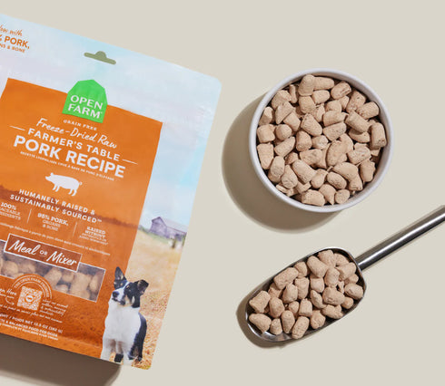 Open Farm Freeze Dried Raw Dog Food - Farmer's Table Pork - 13.5oz Bag