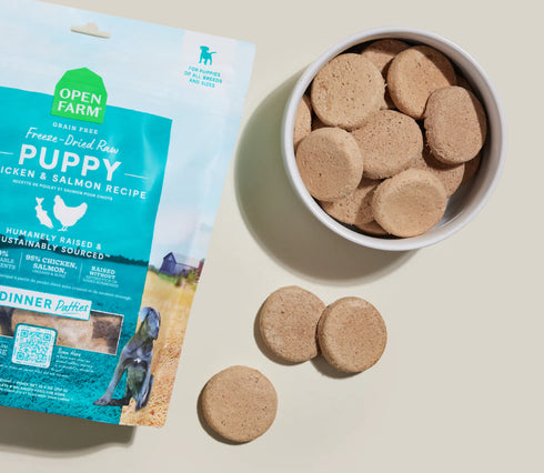 Open Farm Freeze Dried Raw Patties Puppy Dog Food - Chicken - 10.5oz Pouch