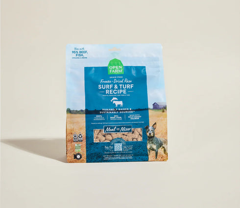 Open Farm Freeze Dried Raw Dog Food - Surf &Turf - 13.5oz Bag