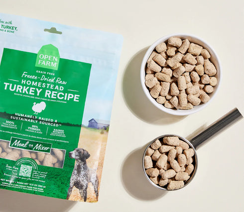 Open Farm Freeze Dried Raw Dog Food - Homestead Turkey - 22oz Bag