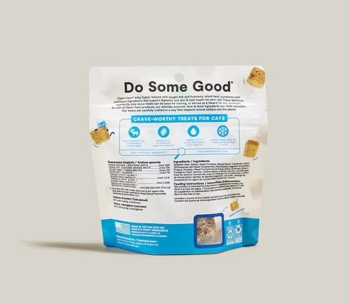 Open Farm Cubes Freeze Dried Raw Cat Treats - Surf & Turf - 1.50oz Pouch