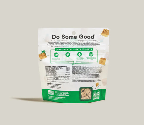 Open Farm Cubes Freeze Dried Raw Cat Treats - Chicken & Turkey - 1.5oz Pouch