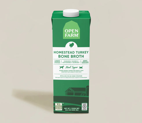 Open Farm Bone Broth For Cats & Dogs - Homestead Turkey - 32oz Bottle