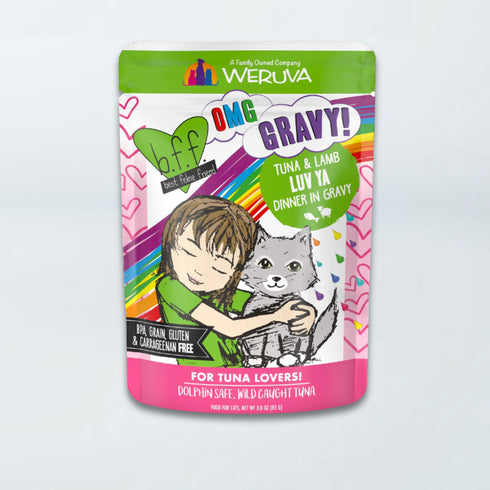 Weruva BFF OMG Gravy Wet Cat Food - Tuna & Lamb Luv Ya - 3oz Pouch