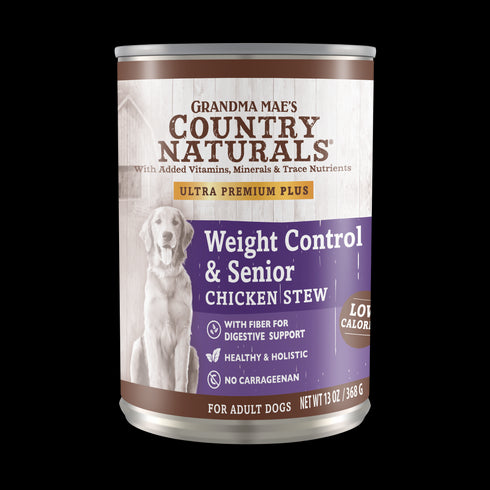 Grandma Mae's Country Naturals Weight Control & Senior Wet Dog Food - Chicken Stew - 13oz Can