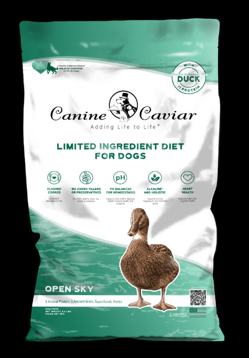 Canine Caviar Limited Ingredient Dry Dog Food - Open Sky Duck & Chickpea - 4.4lb Bag