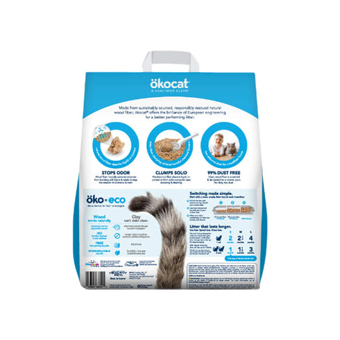 Okocat Natural Wood Clumping Cat Litter - Pellets - 21.5lb Bag