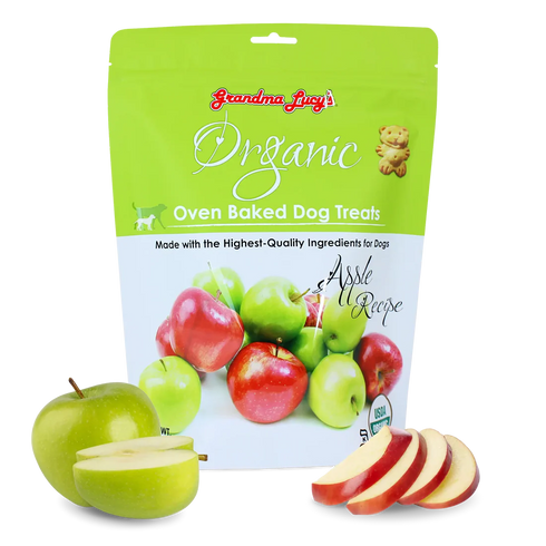 Grandma Lucy's Oven Baked Dog Treats - Organic Apple - 14oz Bag