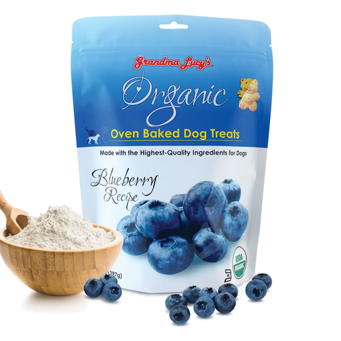 Grandma Lucy's Oven Baked Dog Treats - Organic Blueberry - 14oz Bag
