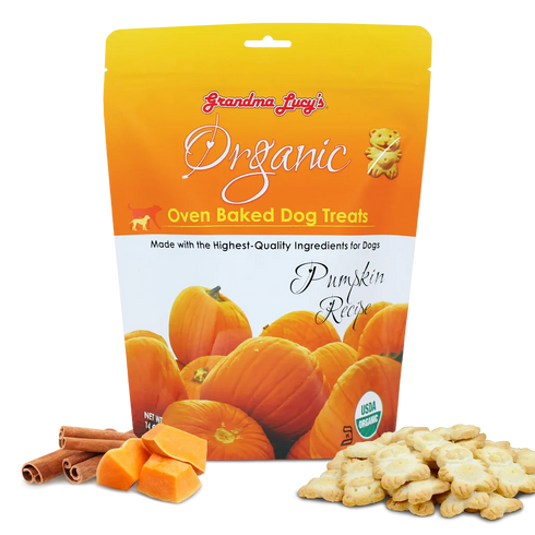 Grandma Lucy's Oven Baked Dog Treats - Organic Pumpkin - 14oz Bag