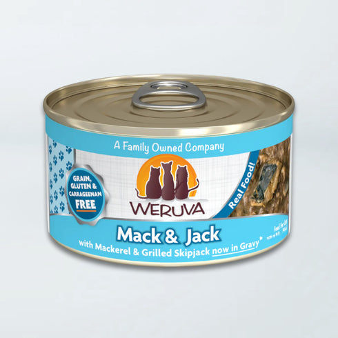 Weruva Classic Cat Wet Cat Food - Mack & Jack Mackerel & Grilled Skipjack in Aspic - 10oz Can