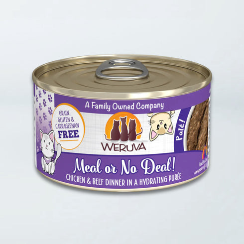Weruva Classic Cat Pate Wet Cat Food - Meal or No Deal Chicken & Beef - 3oz Can