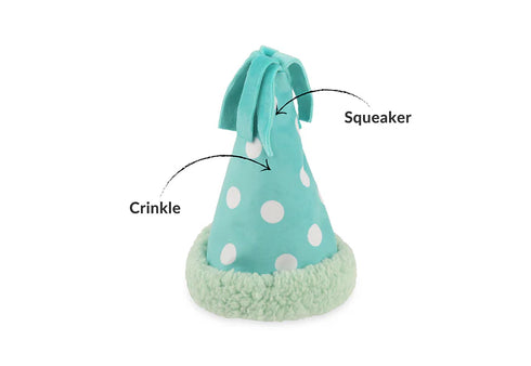 P.L.A.Y. Party Animal Yappy Party Hat Plush Dog Toy