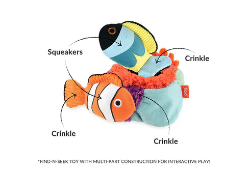 P.L.A.Y. Ocean Buddies Reef Retreat Plush Dog Toy