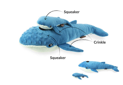 P.L.A.Y. Ocean Buddies Big Blue & Baby Blue Plush Dog Toy
