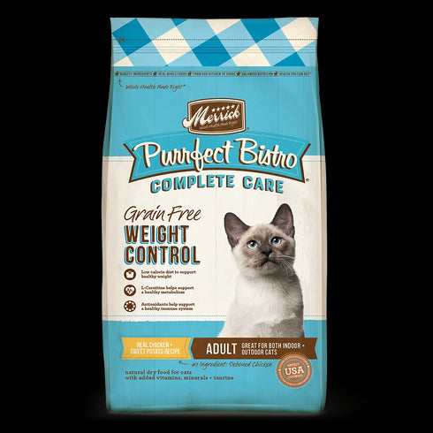 Merrick Purrfect Bistro Complete Care Weight Control Dry Cat Food - Chicken & Sweet Potato - 7lb Bag