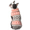 Chilly Dog Dog Sweater - Large - Peach Fair Isle