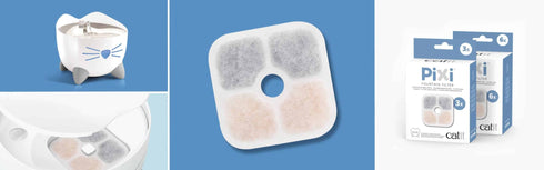 Catit Pixi Water Fountain Replacement Filters - 3 Pack
