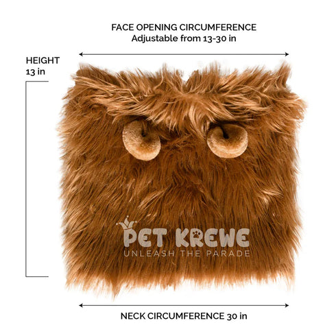 Pet Krewe Lion Mane Costume For Dogs - Small