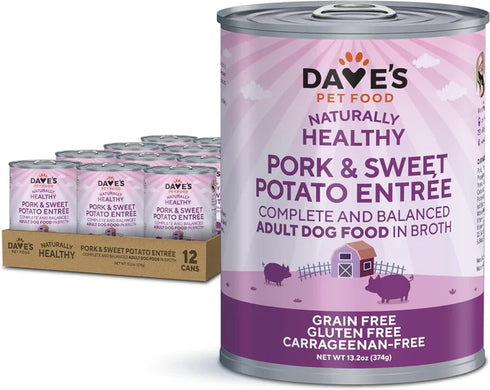 Dave's Pet Food Naturally Healthy Wet Dog Food - Pork & Sweet Potato - 13.2oz Can