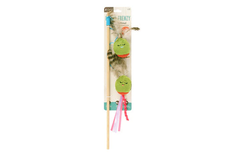 P.L.A.Y. Feline Frenzy Purrfectly Pitted Wand Cat Toy