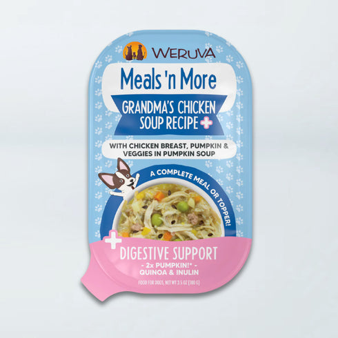 Weruva Meals 'n More Digestive Support Wet Dog Food - Grandma Chicken Soup Recipe Plus - 3.5oz Cup