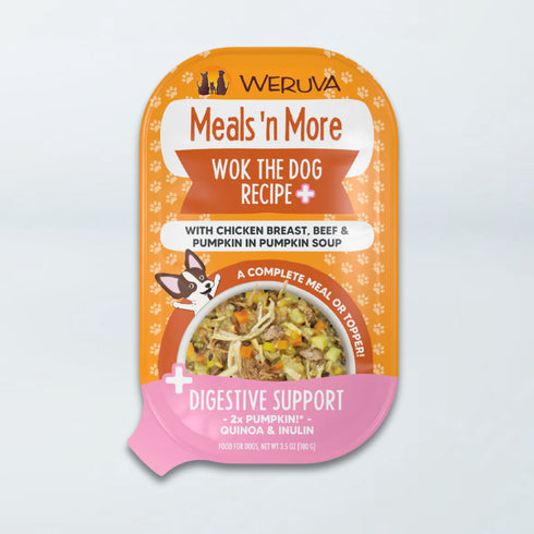 Weruva Meals 'n More Digestive Support Wet Dog Food - Wok The Dog Recipe Plus - 3.5oz Cup