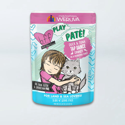 Weruva BFF PLAY Pate Wet Cat Food - Duck & Tuna Tap Dance - 3oz Pouch