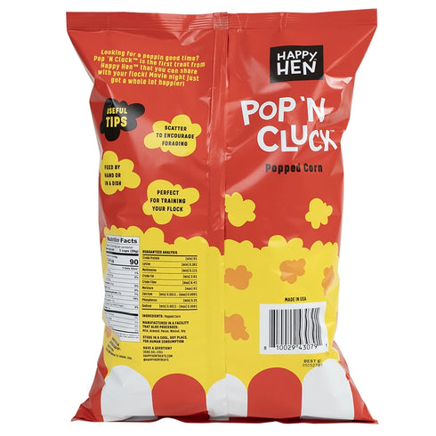 Happy Hen Pop 'n Cluck Popped Corn Chicken Treats - 3.5oz Bag