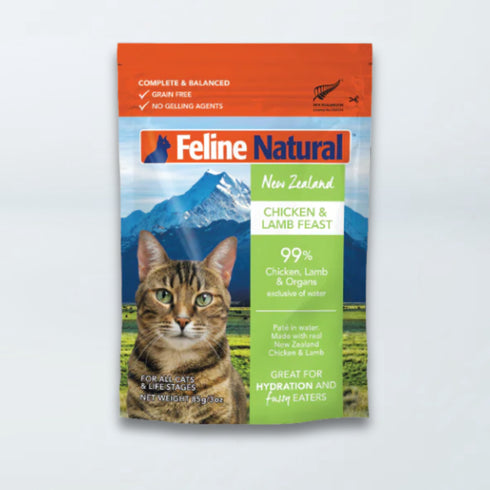 Feline Natural Wet Cat Food - Chicken & Lamb - 3oz Pouch
