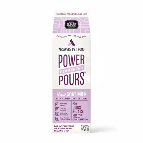A+ Answears Additional Fermented Raw Goat Milk For Cats & Dogs Half Gallon