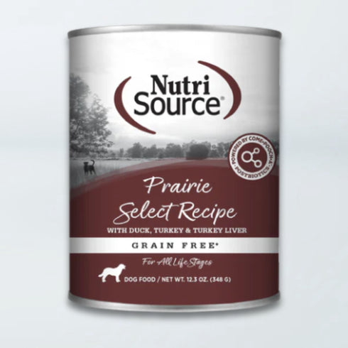 NutriSource Grain Free Wet Dog Food - Prairie Select - 12.3oz Can