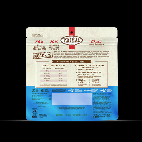 Primal Freeze Dried Dog Food - Duck - 5.5oz