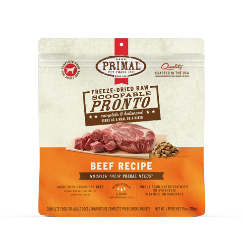 Primal Scoopable Pronto Freeze Dried Dog Food - Beef - 25oz Bag