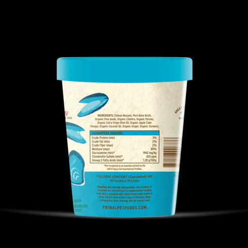 Primal Fresh Topper Dog & Cat Food Topper - Omega Mussels - 16oz Tub