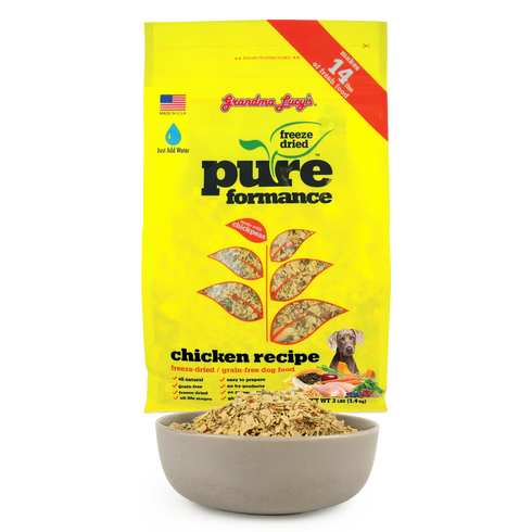Grandma Lucy's Pureformance Grain Free Freeze Dried Dog Food - Chicken - 3lb Bag