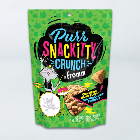 Fromm PurrSnackitty Crunch Cat Treats - Gamebird Blitz - 3oz Pouch
