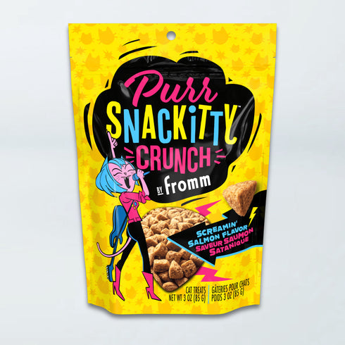 Fromm PurrSnackitty Crunch Cat Treats - Screamin' Salmon - 3oz Pouch