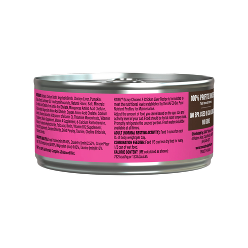 Rawz Gravy Wet Cat Food - Chicken & Chicken Liver In Gravy - 5.5oz Can