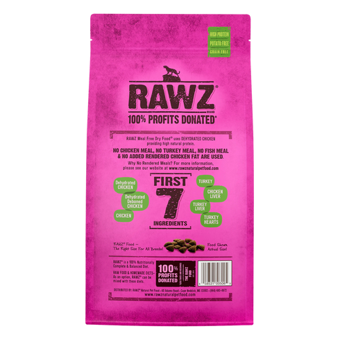 Rawz Dry Cat Food - Chicken & Turkey - 1.75lb Bag