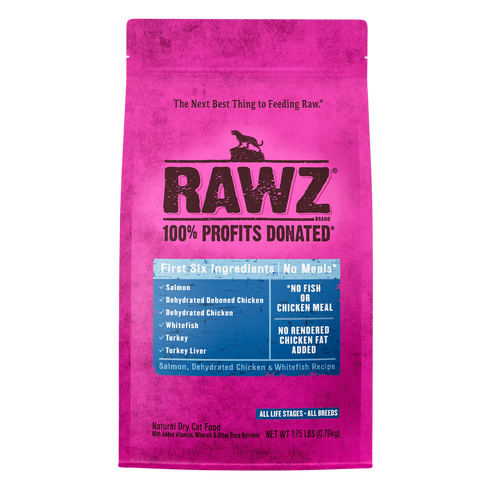 Rawz Dry Cat Food - Salmon, Chicken, & Whitefish - 1.75lb Bag