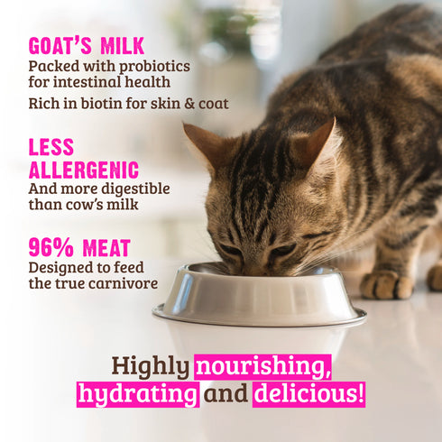 Rawz 96% With Goats Milk Wet Cat Food - Chicken & Chicken Liver - 5.5oz Can